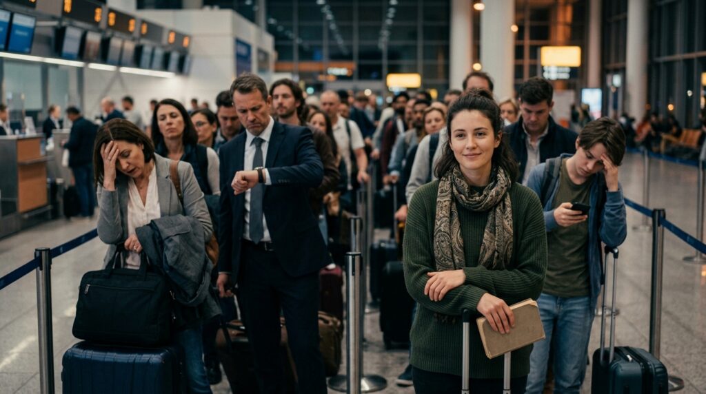 Esperar em uma fila pode ser uma situação simples, mas também revela muito sobre a forma como uma pessoa lida com emoções