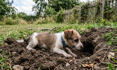 Krakka, a cachorrinha encontrada enterrada viva depois que irmão farejou toca de coelho