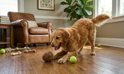 Cão que só tinha um coco para brincar ganha uma maratona de compras de brinquedos