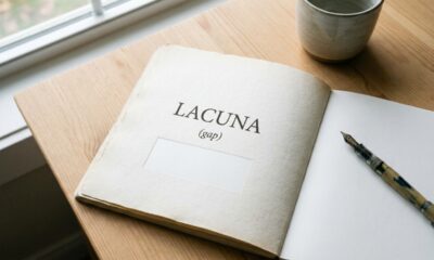 Palavra do dia: “Lacuna.” O nome dado ao espaço deixado por algo que deveria estar ali