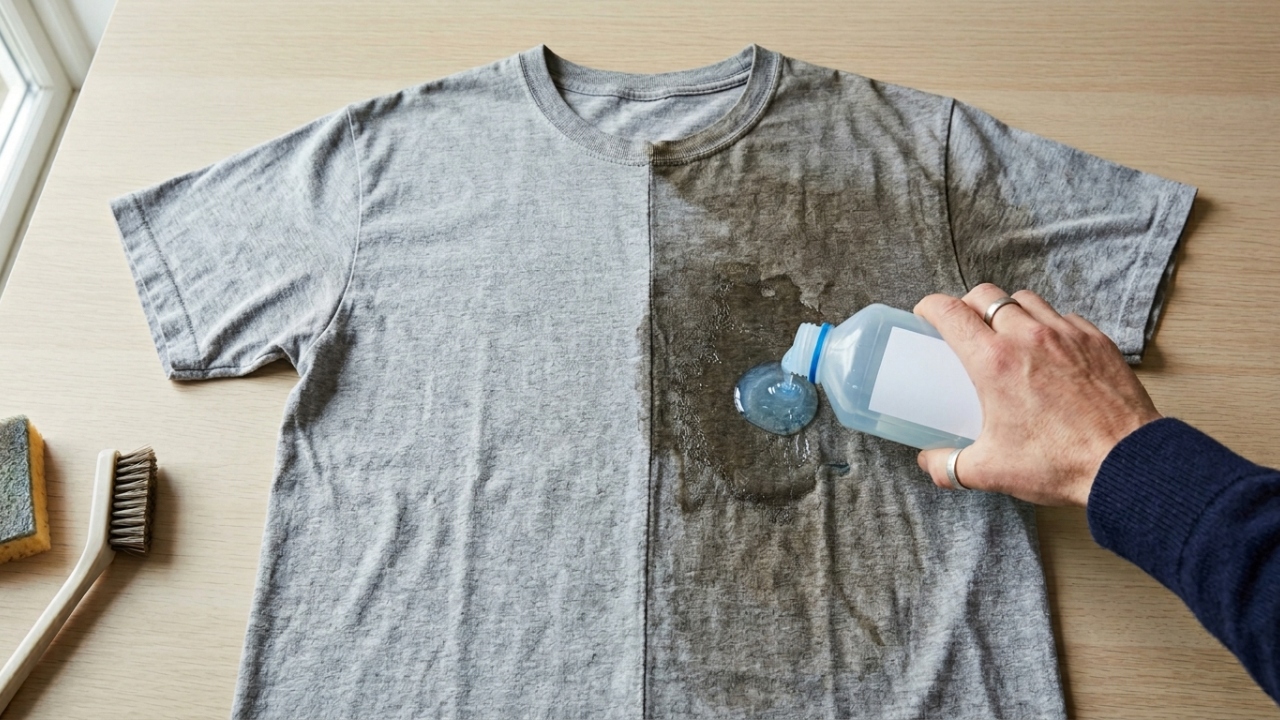Como salvar roupa com mancha de óleo antiga que não saiu na lavagem