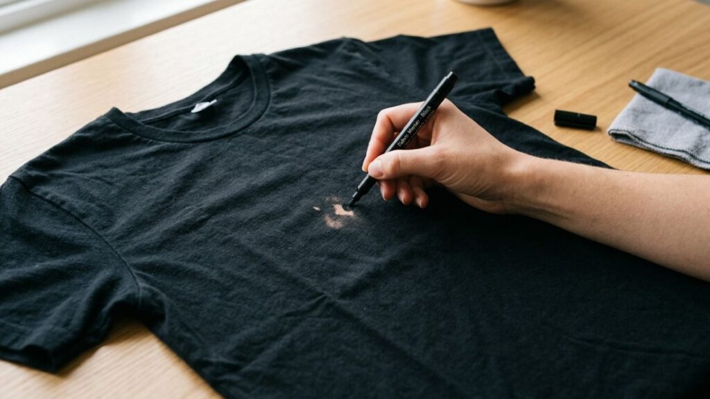 Como recuperar a cor de uma peça de roupa manchada por água sanitária usando um truque simples