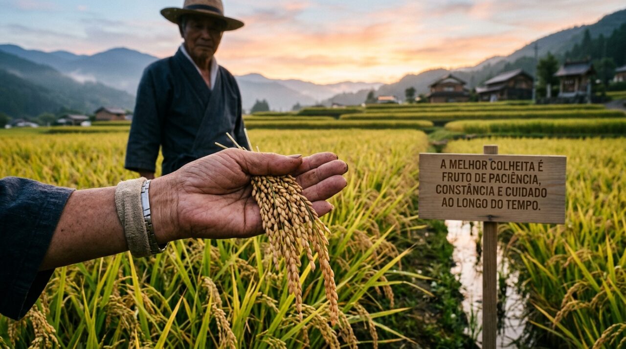 O que significa o provérbio japonês que reflete sobre o poder do tempo: "A melhor colheita vem da paciência".