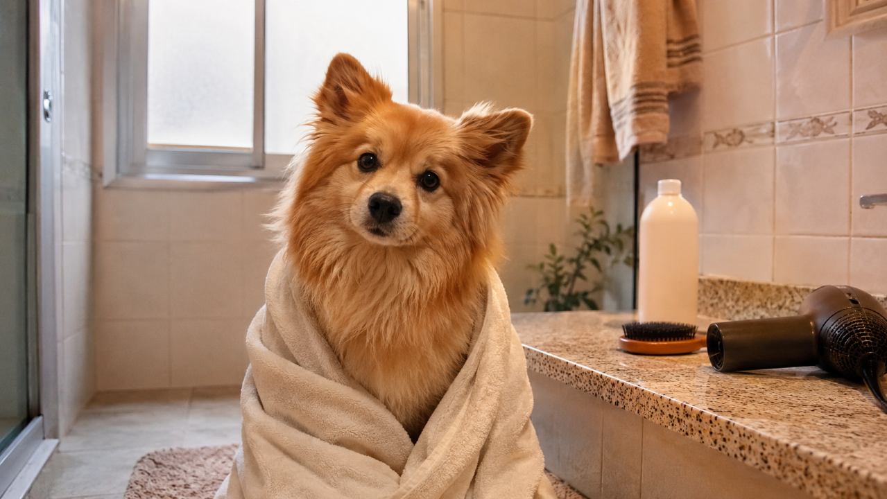 De quanto em quanto tempo dar banho no cachorro no inverno sem causar frio e nem danos á pele dele