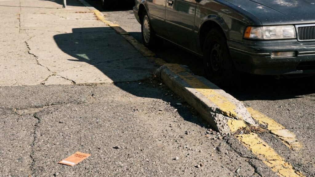 Morador estaciona em frente à própria garagem e é multado em R$ 130,16, com 4 pontos na CNH e quase tem carro guinchado