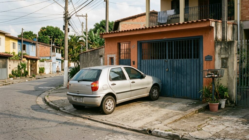 Morador estaciona em frente à própria garagem para facilitar a rotina, mas regra de trânsito acaba iniciando discussão e multa inesperada