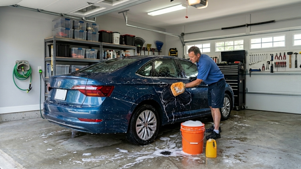 Com apenas cinco produtos, é possível lavar o carro da forma correta e manter a pintura protegida, garantindo um resultado semelhante ao de um serviço profissional