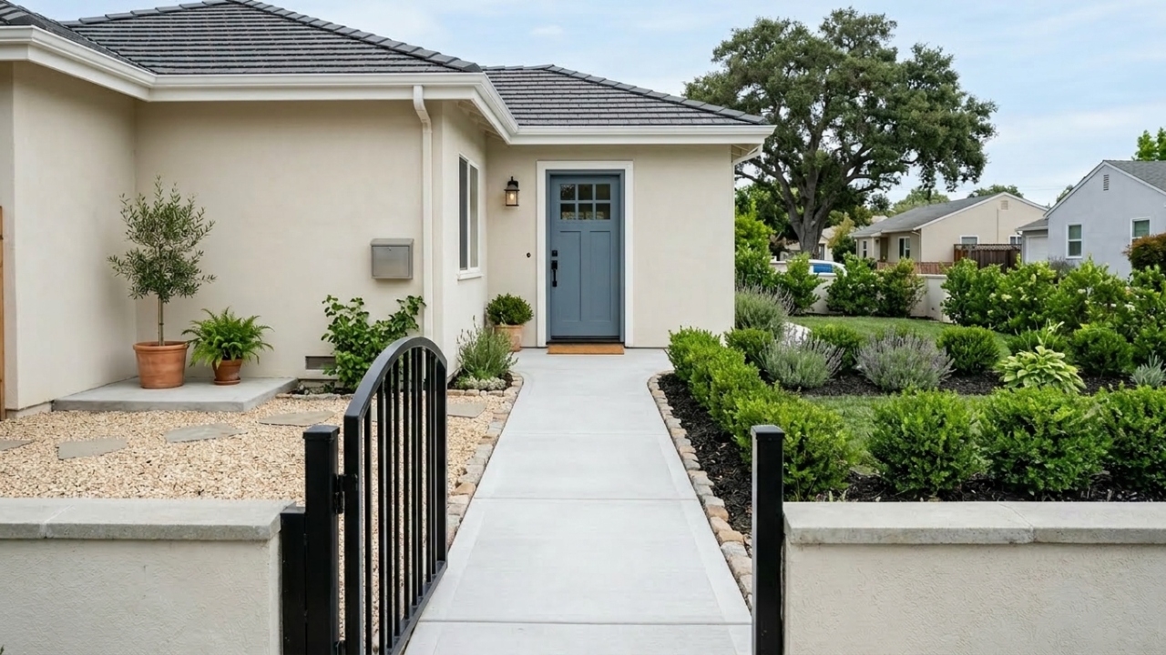 Como fazer calçada simples na frente de casa e deixar a entrada mais bonita e fácil de limpar