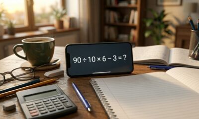 Só os mais atentos resolvem 90 ÷ 10 × 6 − 3 sem cair na pegadinha desse teste de QI que está confundindo muita gente