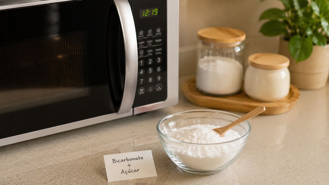 Colocar bicarbonato de sódio e açúcar no micro-ondas para que serve e quando é recomendado o uso