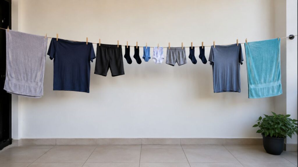 Se você usar essa técnica japonesa para pendurar roupas, tudo, desde as peças maiores até as menores, secará rapidamente
