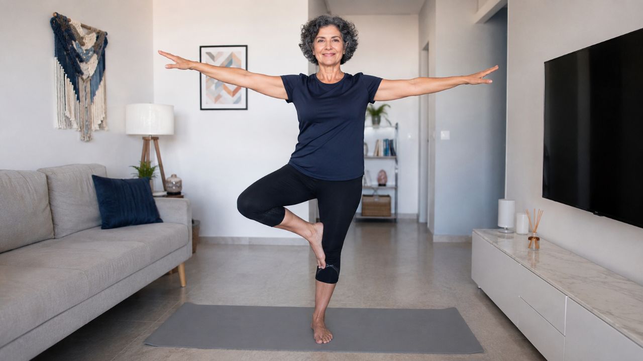 Como melhorar o equilíbrio após os 50 anos: 5 exercícios simples para fazer em casa