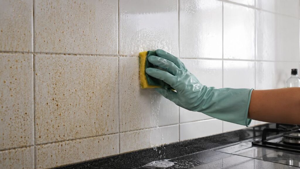 Como limpar azulejos engordurados usando ingredientes simples