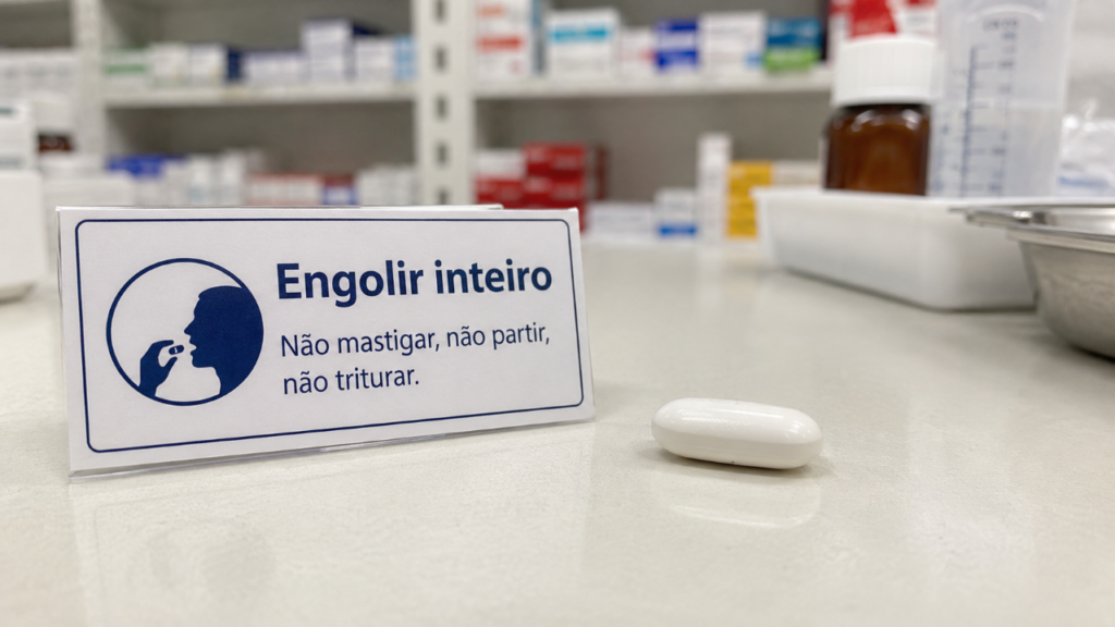 Nem todo remédio pode ser quebrada: a linha no comprimido esconde uma regra que poucos conhecem