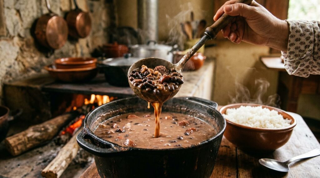 Os chefs mineiros concordam: "o feijão não se faz só com água e sal, mas sim com alho dourado, folha de louro e caldo do próprio cozimento bem reduzido"