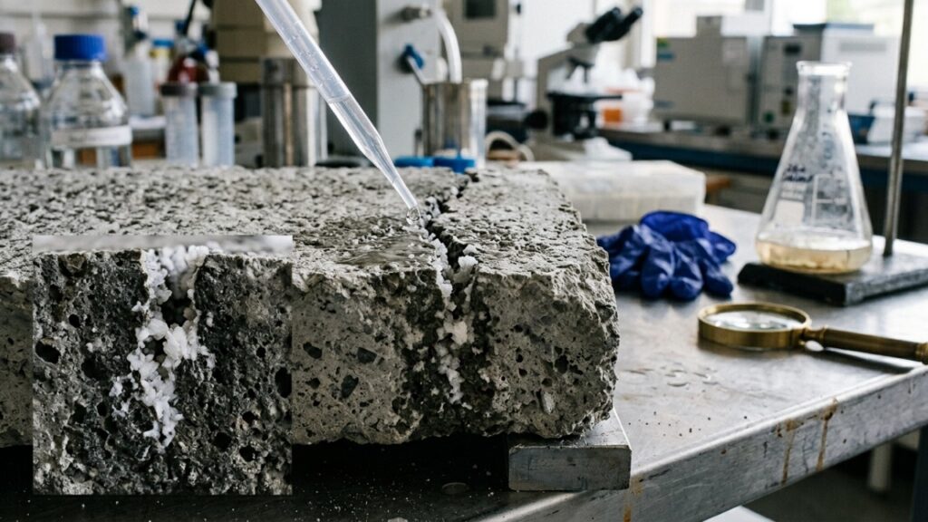 Cientistas criam concreto inteligente com bactérias que pode fechar rachaduras sozinho, durar até 150 anos e transformar o futuro das construções