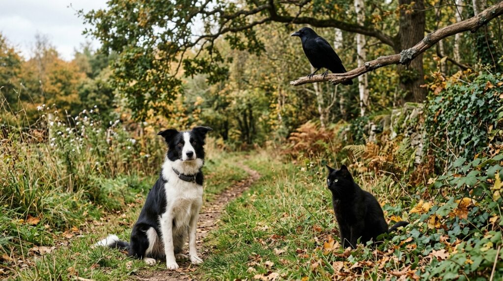 Um corvo, uma gata e uma cadela saíam para passear e brincar juntos todos os dias e criaram momentos tão mágicos ao parecer saído de um filme da Disney