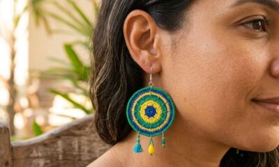 Aprenda a fazer um brinco de crochê maravilhoso com as cores do Brasil