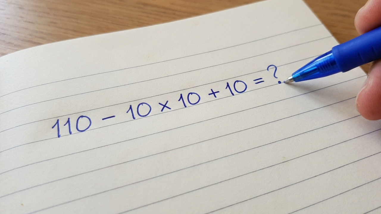 O desafio do 110 - 10 x 10 + 10 = __? Poucos conseguem encontrar a resposta em 20 segundos