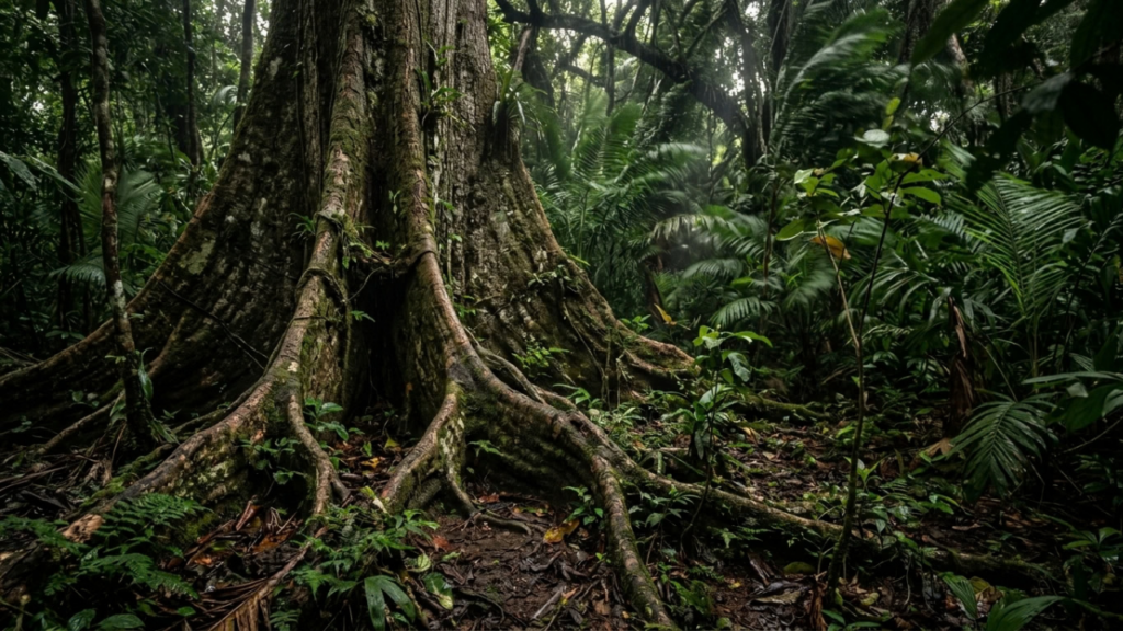 O provérbio indígena amazônico: "A árvore que não tem raízes tomba na primeira chuva" sobre a necessidade de base sólida