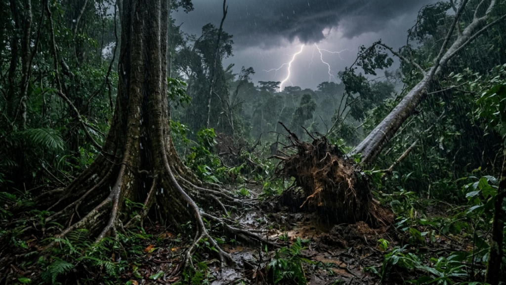 O provérbio indígena amazônico: "A árvore que não tem raízes tomba na primeira chuva" sobre a necessidade de base sólida