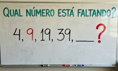 O teste do número que falta: 4, 9, 19, 39, __? Faz a maioria errar e cair na pegadinha por não ver a regra escondida