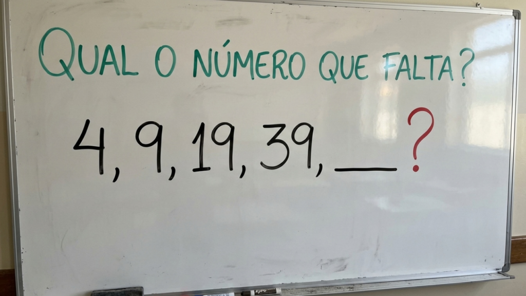 O teste do número que falta: 4, 9, 19, 39, __? Faz a maioria errar e cair na pegadinha por não ver a regra escondida
