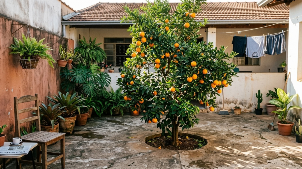 7 árvores frutíferas cujas raízes não danificam o piso do seu quintal, perfeitas para espaços pequenos e fáceis de plantar