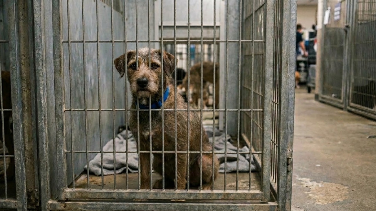 Louie, o cão de assistência do abrigo que aguarda um lar há mais de 1.000 dias