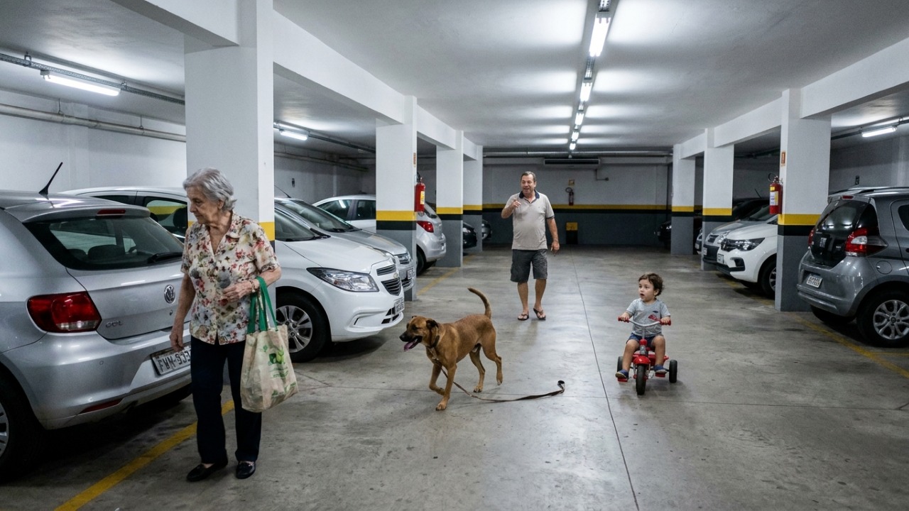 Homem deixa cachorro solto por poucos minutos na área comum e acaba provocando briga entre moradores