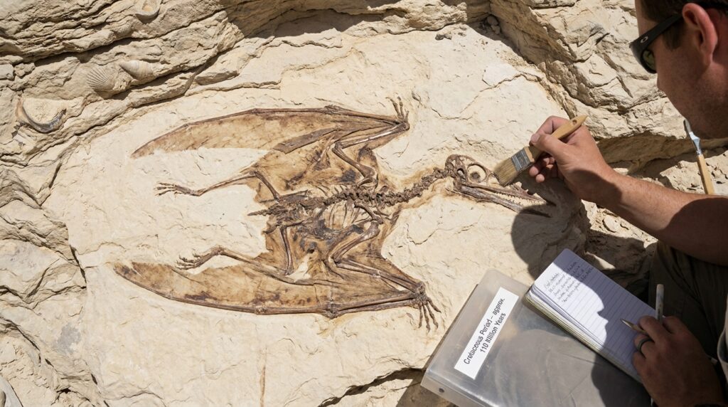 Fóssil de pterossauro encontrado no Brasil revela segredos de 113 milhões de anos e revoluciona estudo da fossilização