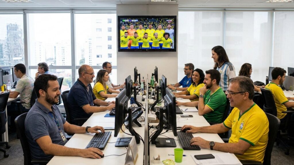 Trabalhador pode ser obrigado a trabalhar durante os jogos do Brasil na Copa do Mundo? Entenda o que diz a lei e quando a empresa pode exigir expediente normal