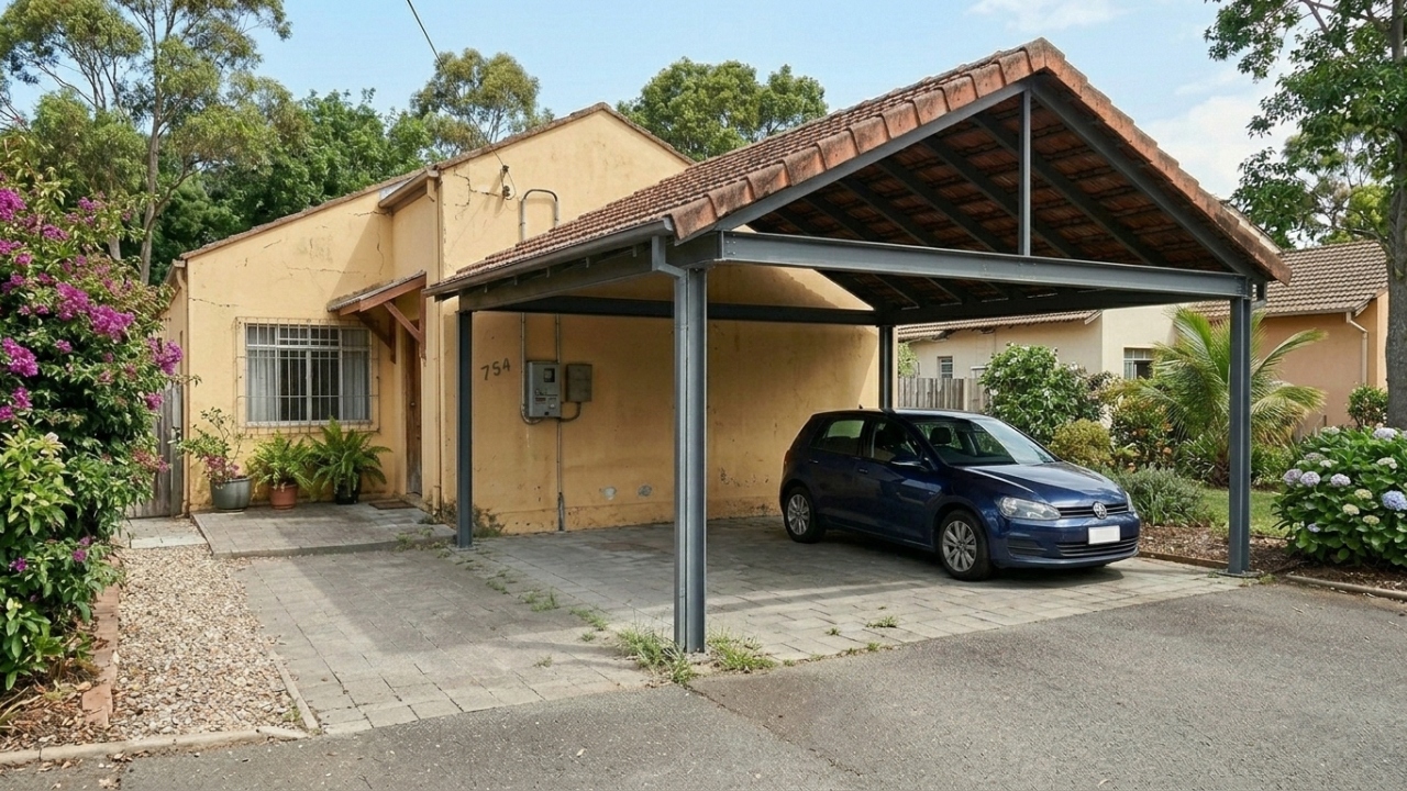 Como fazer cobertura simples para garagem e proteger o carro do sol forte e da chuva