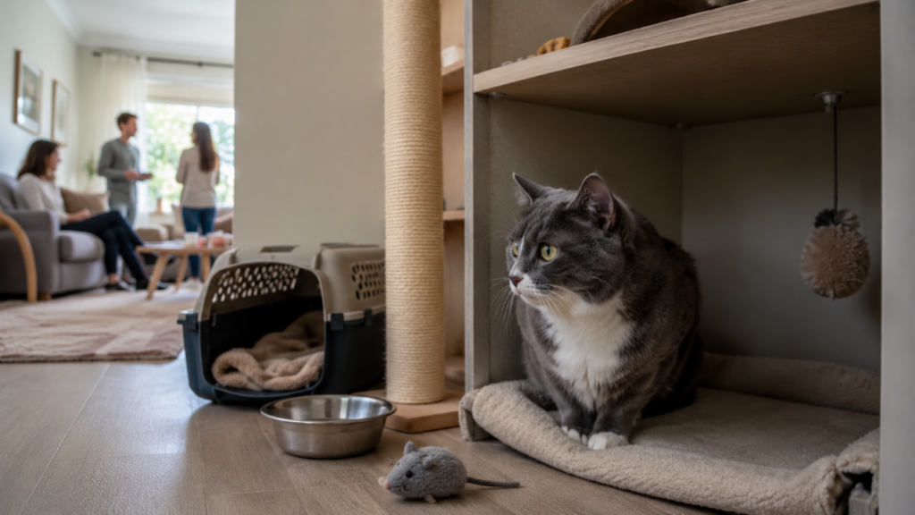 Nem birra, nem antipatia: por que alguns gatos se escondem quando pessoas entram em casa