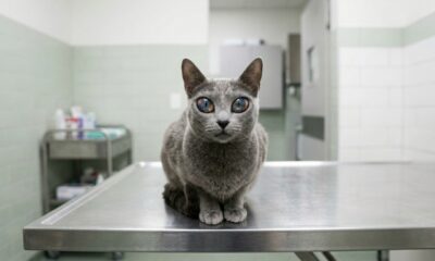 Gato com olhos 'alienígenas' surpreende equipe de abrigo como nunca antes
