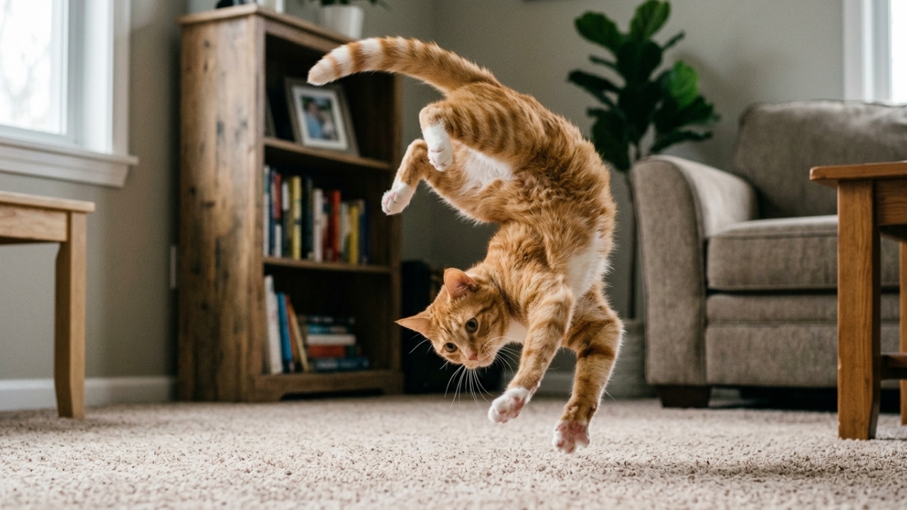 Gatos realmente sempre caem em pé? A ciência explica o reflexo que parece desafiar a gravidade