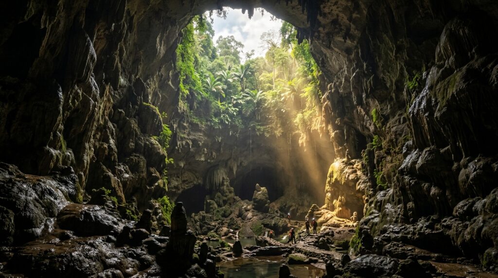 Entraram numa caverna há 14.400 anos e caminharam 800 metros abaixo da terra usando apenas galhos de pinheiro