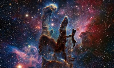 Nebulosa gigante cria novas estrelas em colunas de gás e poeira com quase 50 trilhões de quilômetros de altura
