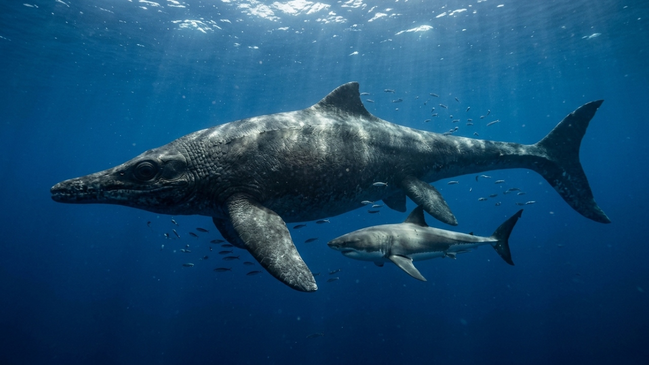 Monstro marinho inteligente de 19 metros era várias vezes maior que um tubarão-branco e dominava os oceanos antigos