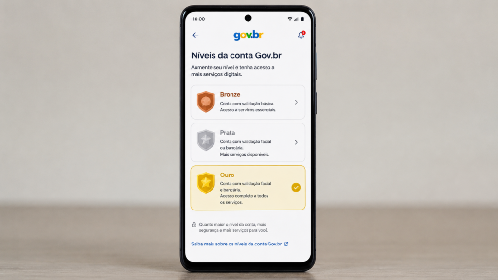 Conta Gov.br Ouro: o motivo escondido que faz serviços aparecerem para uns e sumirem para outros