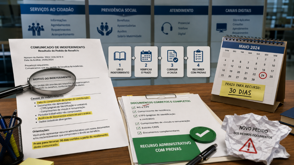 Muita gente erra após a negativa do INSS: o pedido repetido que pode custar tempo e paciência