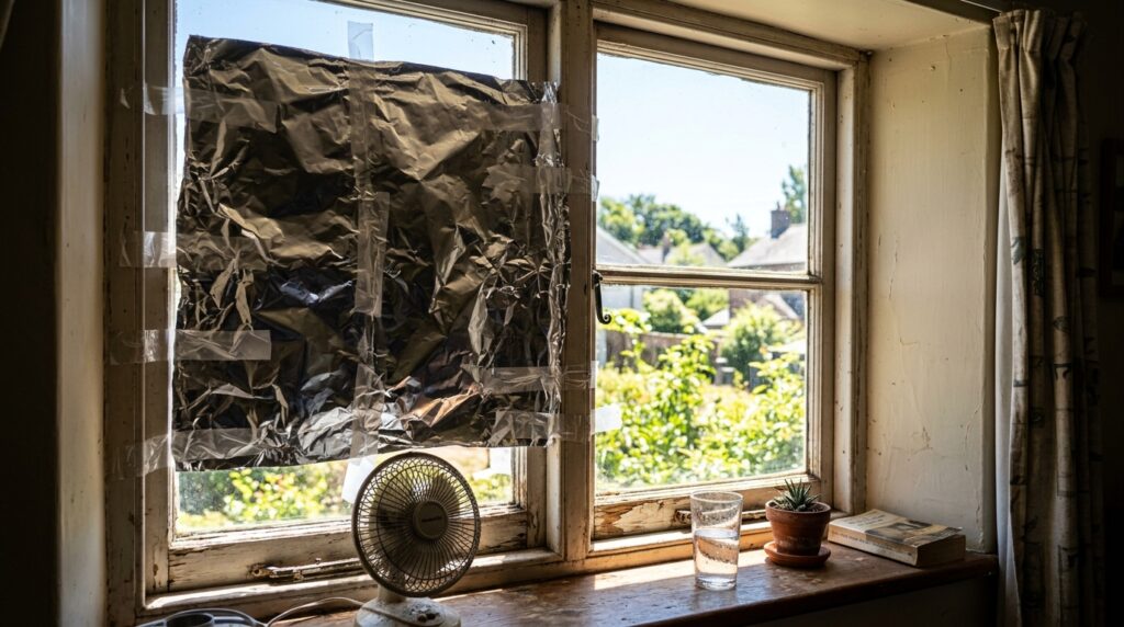 Cientistas desenvolveram uma maneira simples de lidar com ondas de calor sem ar condicionado. Tudo o que você precisa é de fita adesiva e papel alumínio