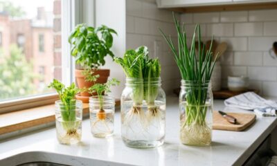 Como plantar alimentos caros no seu apartamento usando apenas copos de água