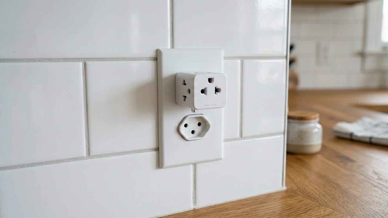O erro perigoso que todo mundo comete ao usar o adaptador de tomada na cozinha
