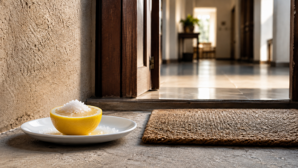 Colocar um limão com sal na entrada de casa virou ritual popular e esconde um significado que surpreende