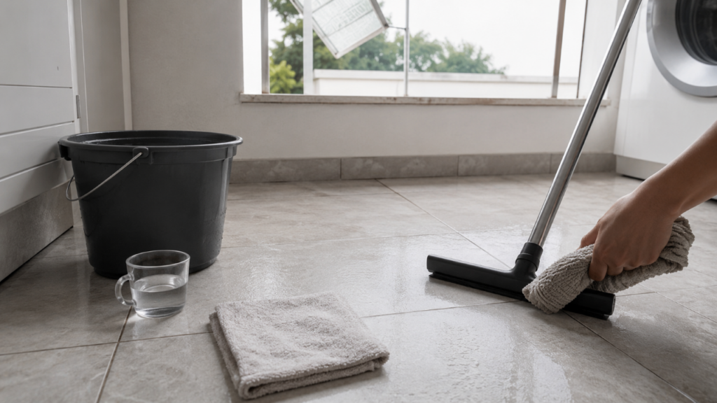 Casa fechada no frio? O vinagre pode ajudar na limpeza do piso quando usado do jeito certo