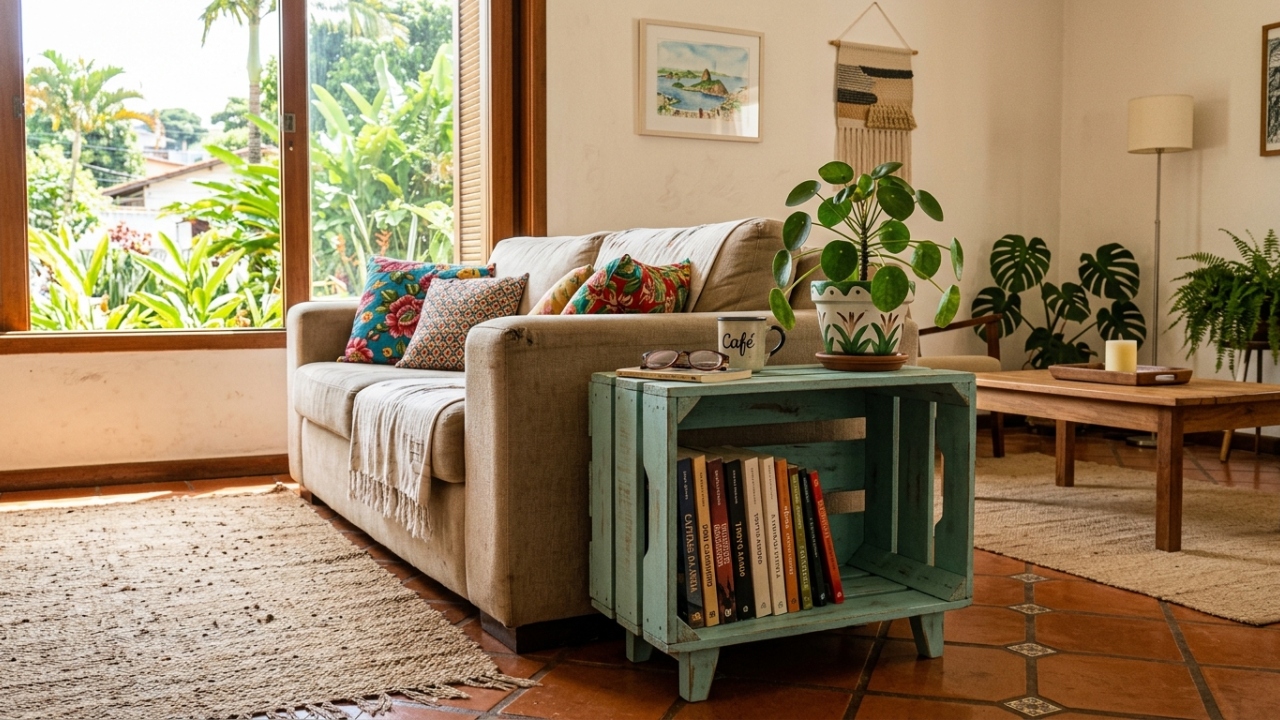 Duas ideias incríveis para você decorar a casa reaproveitando caixote de feira