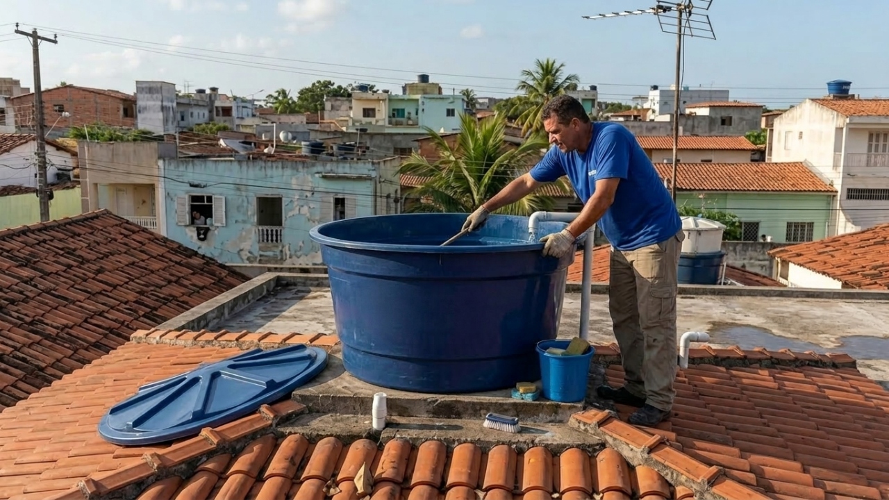 Como limpar caixa d’água em casa com segurança e manter a água própria para uso diário