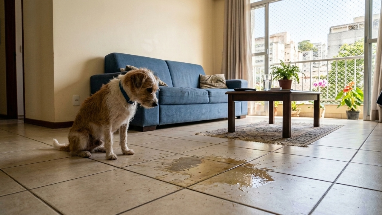 Acabe com o mau cheiro de xixi de cão e gato usando apenas 4 ingredientes