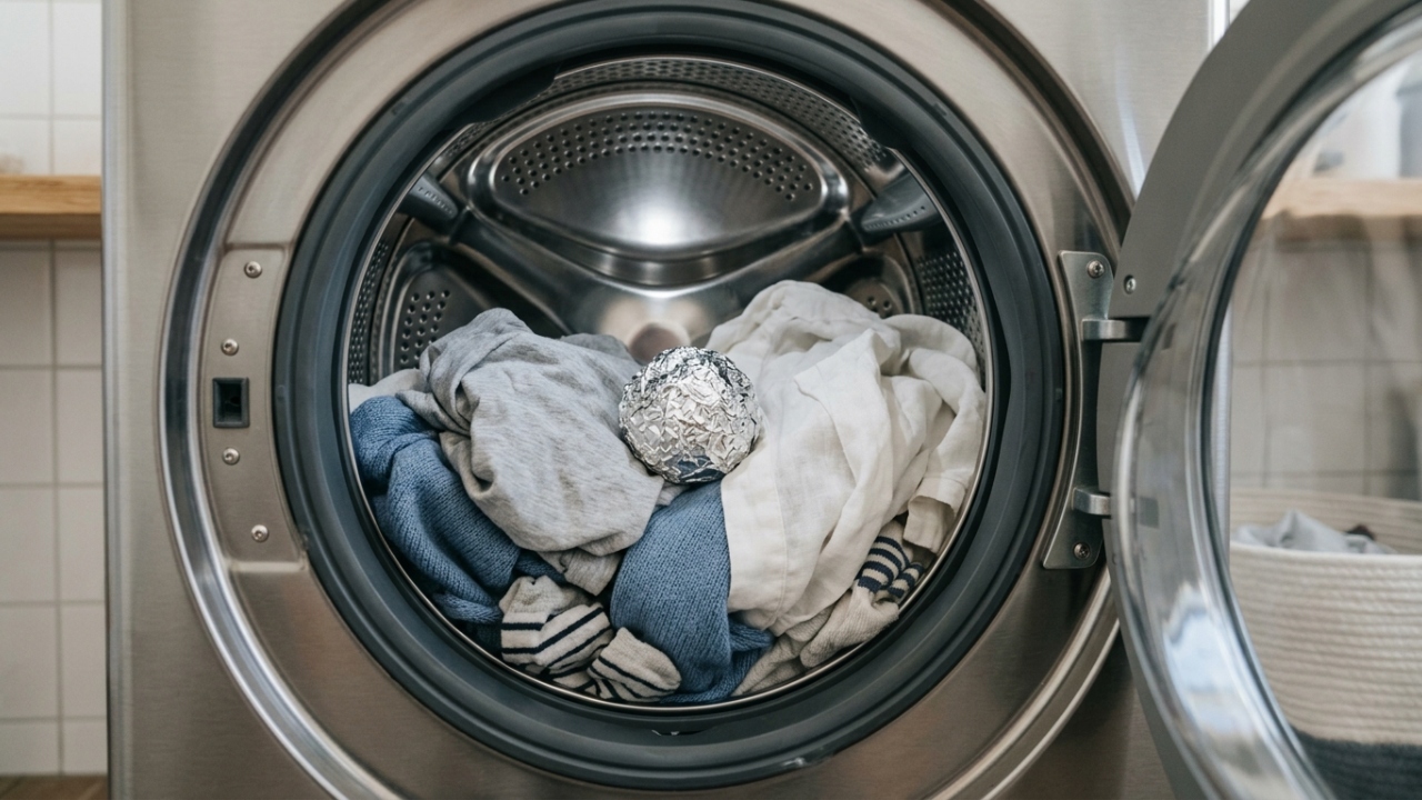 Colocar uma bola de papel-alumínio na máquina de lavar: para que serve e o que acontece com as roupas